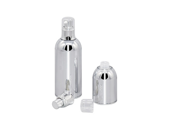 Acrylic Skincare Cosmetic Airless Bottle Full Electroplating Vacuum Bottle 30ml 50ml 100ml