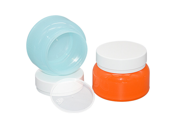 Double Layer PET Plastic Cosmetic Face Cream Jars BPA Free With Lids