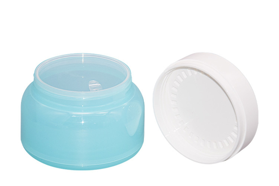 Double Layer PET Plastic Cosmetic Face Cream Jars BPA Free With Lids