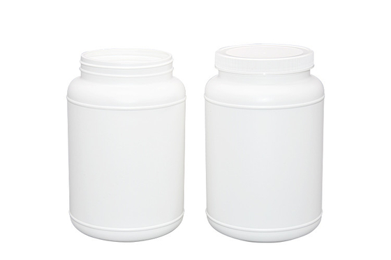 Food Grade Sauce Dispenser Pump With 3000ml Round White PE Large Container