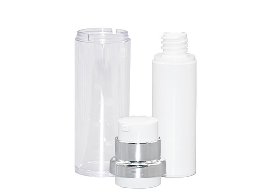 UKA65 Skin Care 15ml 30ml 50ml Double Wall Vacuum Bottle With Silver Shoulder