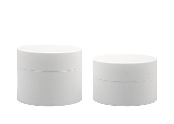 White PP 30g 50g Airless Pump Cream Jar Od 64mm Cosmetic Vacuum Packaging