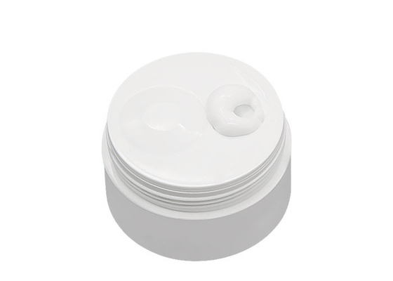White PP 30g 50g Airless Pump Cream Jar Od 64mm Cosmetic Vacuum Packaging