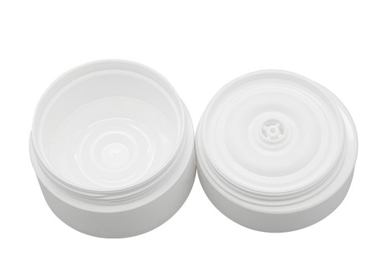 White PP 30g 50g Airless Pump Cream Jar Od 64mm Cosmetic Vacuum Packaging