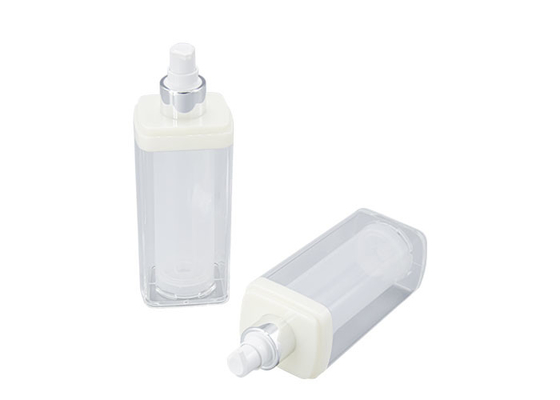 Acrylic Airless Bottle 100ml Square For Skin Care Cream