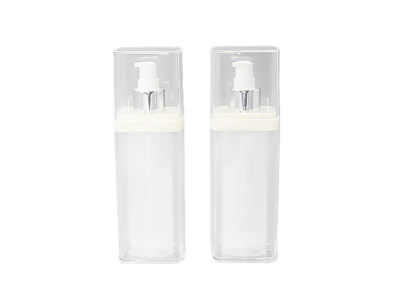 Acrylic Airless Bottle 100ml Square For Skin Care Cream